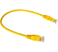 Патч-корд TWT RJ45-RJ45, 4 пары, UTP, категория 5е, 0.3 м, желтый, 45-45-0.3-YL