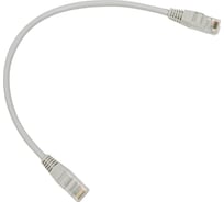 Патч-корд TWT RJ45-RJ45, 4 пары, UTP, категория 5е, 0.3 м, серый, 45-45-0.3-GY 16102153