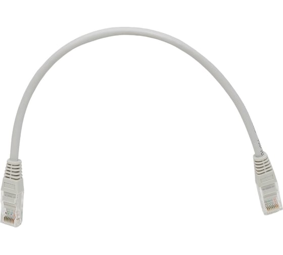 Патч-корд TWT RJ45-RJ45, 4 пары, UTP, категория 5е, 0.3 м, серый, 45-45-0.3-GY