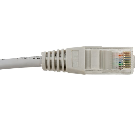 Патч-корд TWT RJ45-RJ45, 4 пары, UTP, категория 5е, 0.3 м, серый, 45-45-0.3-GY