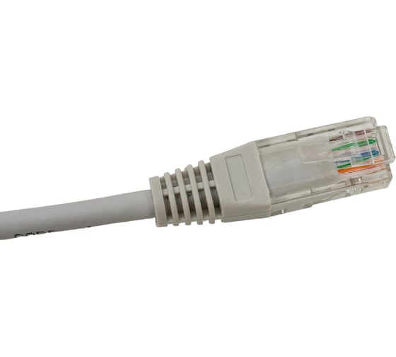 Патч-корд TWT RJ45-RJ45, 4 пары, UTP, категория 5е, 0.3 м, серый, 45-45-0.3-GY