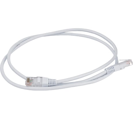 Патч-корд TWT RJ45-RJ45, 4 пары, UTP, категория 5е, 1 м, белый, 45-45-1.0-WH