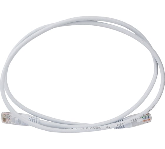 Патч-корд TWT RJ45-RJ45, 4 пары, UTP, категория 5е, 1 м, белый, 45-45-1.0-WH