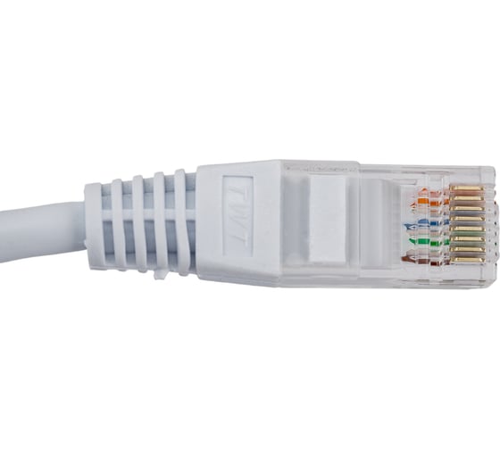 Патч-корд TWT RJ45-RJ45, 4 пары, UTP, категория 5е, 1 м, белый, 45-45-1.0-WH