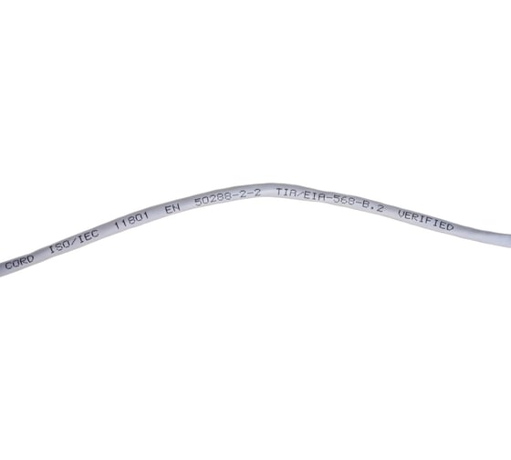 Патч-корд TWT RJ45-RJ45, 4 пары, UTP, категория 5е, 0.5 м, серый, 45-45-0.5-GY