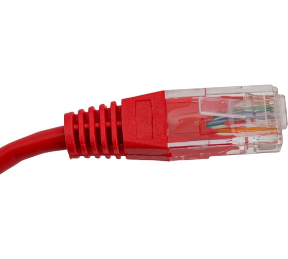 Патч-корд TWT RJ45-RJ45, 4 пары, UTP, категория 5е, 2 м, красный, 45-45-2.0-RD