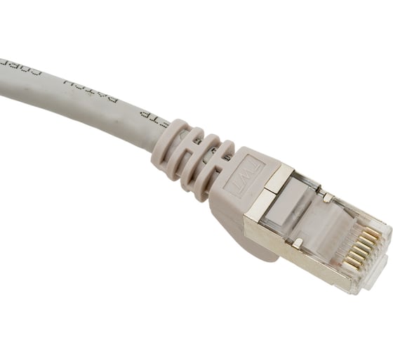 Патч-корд TWT RJ45-RJ45, 4 пары, FTP, категория 6, 2 м, серый, 45-45-2.0/S6-GY