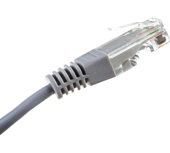 Патч-корд TWT RJ45-RJ45, 2 пары, UTP, категория 5е, 2 м, серый, 45-45-2.0-GY