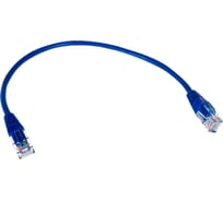 Патч-корд TWT RJ45-RJ45, 4 пары, UTP, категория 5е, 0.3 м, синий, 45-45-0.3-BL