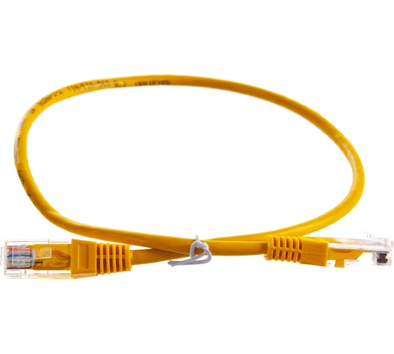 Патч-корд TWT RJ45-RJ45, 4 пары, UTP, категория 5е, 0.5 м, желтый, 45-45-0.5-YL