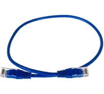 Патч-корд TWT RJ45-RJ45, 4 пары, UTP, категория 5е, 0.5 м, синий, 45-45-0.5-BL