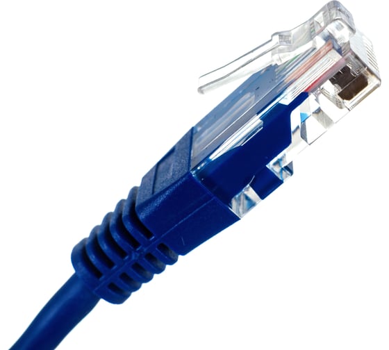 Патч-корд TWT RJ45-RJ45, 4 пары, UTP, категория 5е, 0.5 м, синий, 45-45-0.5-BL
