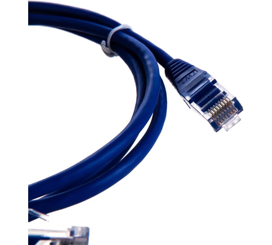 Патч-корд TWT RJ45-RJ45, 4 пары, UTP, категория 5е, 1.5 м, синий, 45-45-1.5-BL