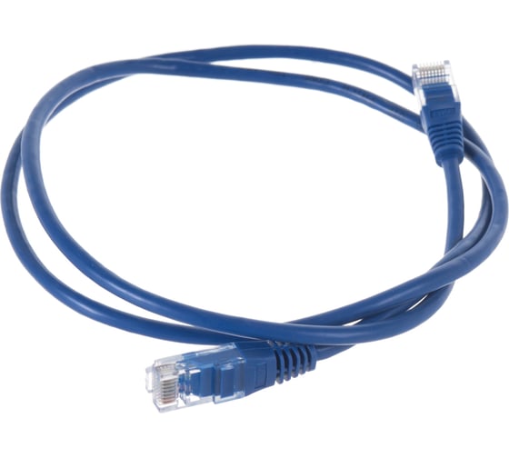 Патч-корд TWT RJ45-RJ45, 4 пары, UTP, категория 5е, 1 м, синий, 45-45-1.0-BL
