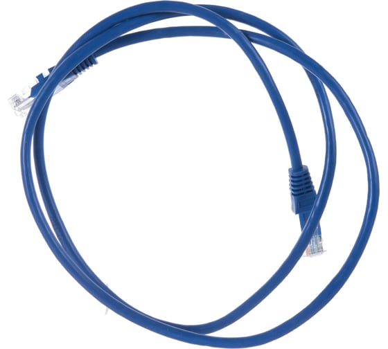 Патч-корд TWT RJ45-RJ45, 4 пары, UTP, категория 5е, 1 м, синий, 45-45-1.0-BL