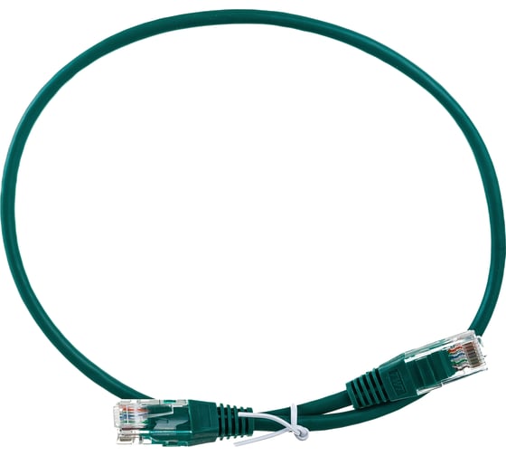 Патч-корд TWT RJ45-RJ45, 4 пары, UTP, категория 5е, 0.5 м, зеленый, 45-45-0.5-GN