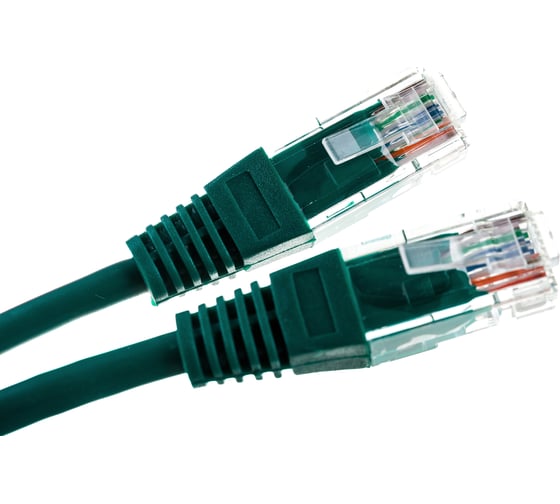 Патч-корд TWT RJ45-RJ45, 4 пары, UTP, категория 5е, 0.5 м, зеленый, 45-45-0.5-GN