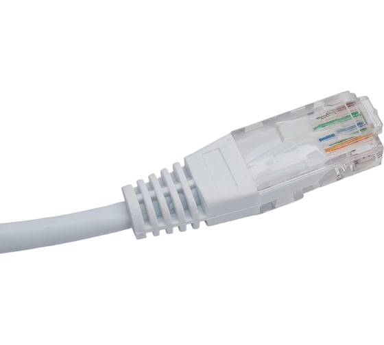 Патч-корд TWT RJ45-RJ45, 4 пары, UTP, категория 5е, 5 м, белый, 45-45-5.0-WH