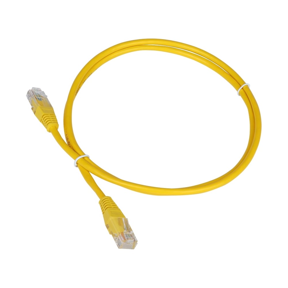 Патч-корд TWT RJ45-RJ45, 4 пары, UTP, категория 5е, 5 м, желтый, 45-45 ...
