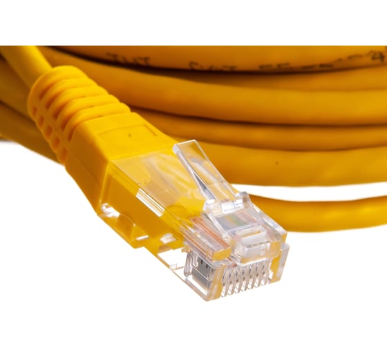 Патч-корд TWT RJ45-RJ45, 4 пары, UTP, категория 5е, 5 м, желтый, 45-45-5.0-YL