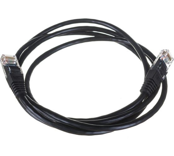 Патч-корд TWT RJ45-RJ45, 4 пары, UTP, категория 5е, 1.5 м, черный, 45-45-1.5-BK 1