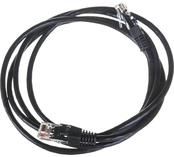 Патч-корд TWT RJ45-RJ45, 4 пары, UTP, категория 5е, 1.5 м, черный, 45-45-1.5-BK