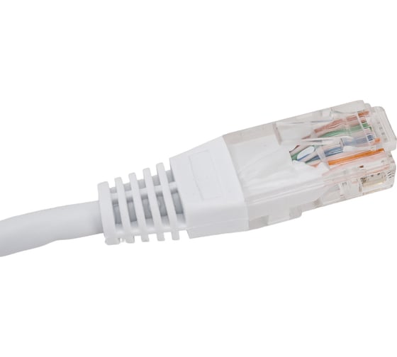 Патч-корд TWT RJ45-RJ45, 4 пары, UTP, категория 5е, 1.5 м, белый, 45-45-1.5-WH