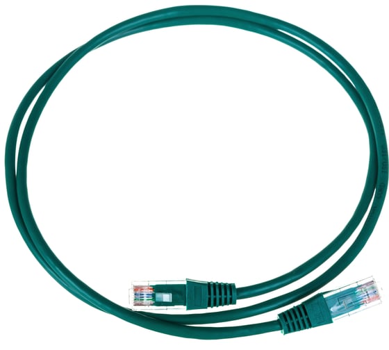 Патч-корд TWT RJ45-RJ45, 4 пары, UTP, категория 5е, 1 м, зеленый, 45-45-1.0-GN
