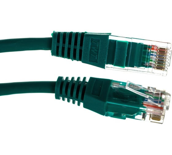 Патч-корд TWT RJ45-RJ45, 4 пары, UTP, категория 5е, 1 м, зеленый, 45-45-1.0-GN