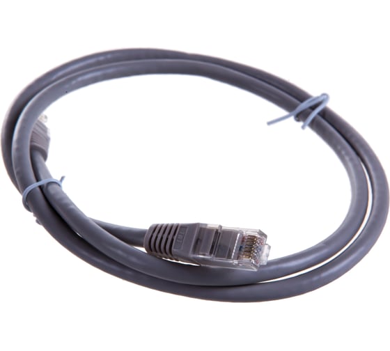 Патч-корд TWT RJ45-RJ45, 4 пары, UTP, категория 6, 1 м, серый, 45-45-1.0/6-GY