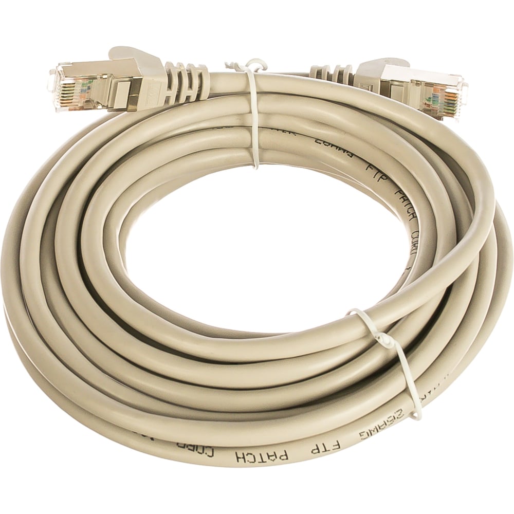 Патч-корд TWT RJ45-RJ45, 4 пары, FTP, категория 5е, 5 м, серый, 45-45-5 ...