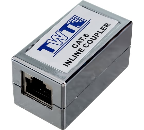 Соединитель 2-х портов RJ-45, экранированный, категории 6 TWT CP45STP6