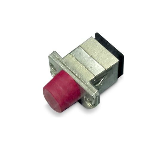 Оптический проходной адаптер Hyperline FA-S11Z-FC/SC-N/RD-SL FC-SC, SM/MM, simplex, корпус металл, красные колпачки 394264 1