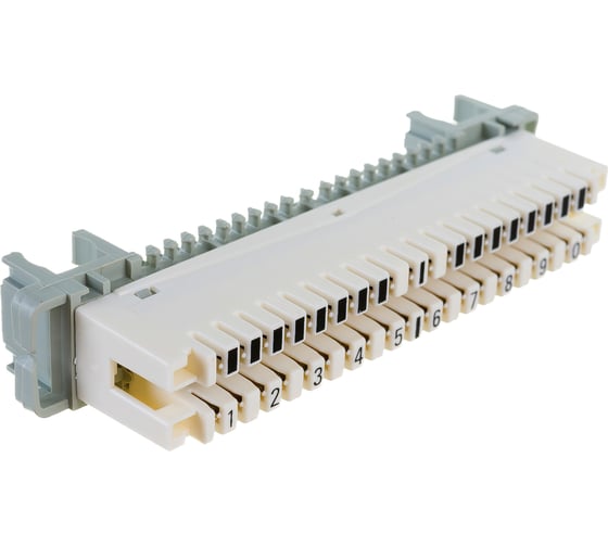 Размыкаемый плинт TWT LSA-PLUS-PROFIL маркировка от 1 до 0 Eco под хомут и профиль LSA10P-DIS-10