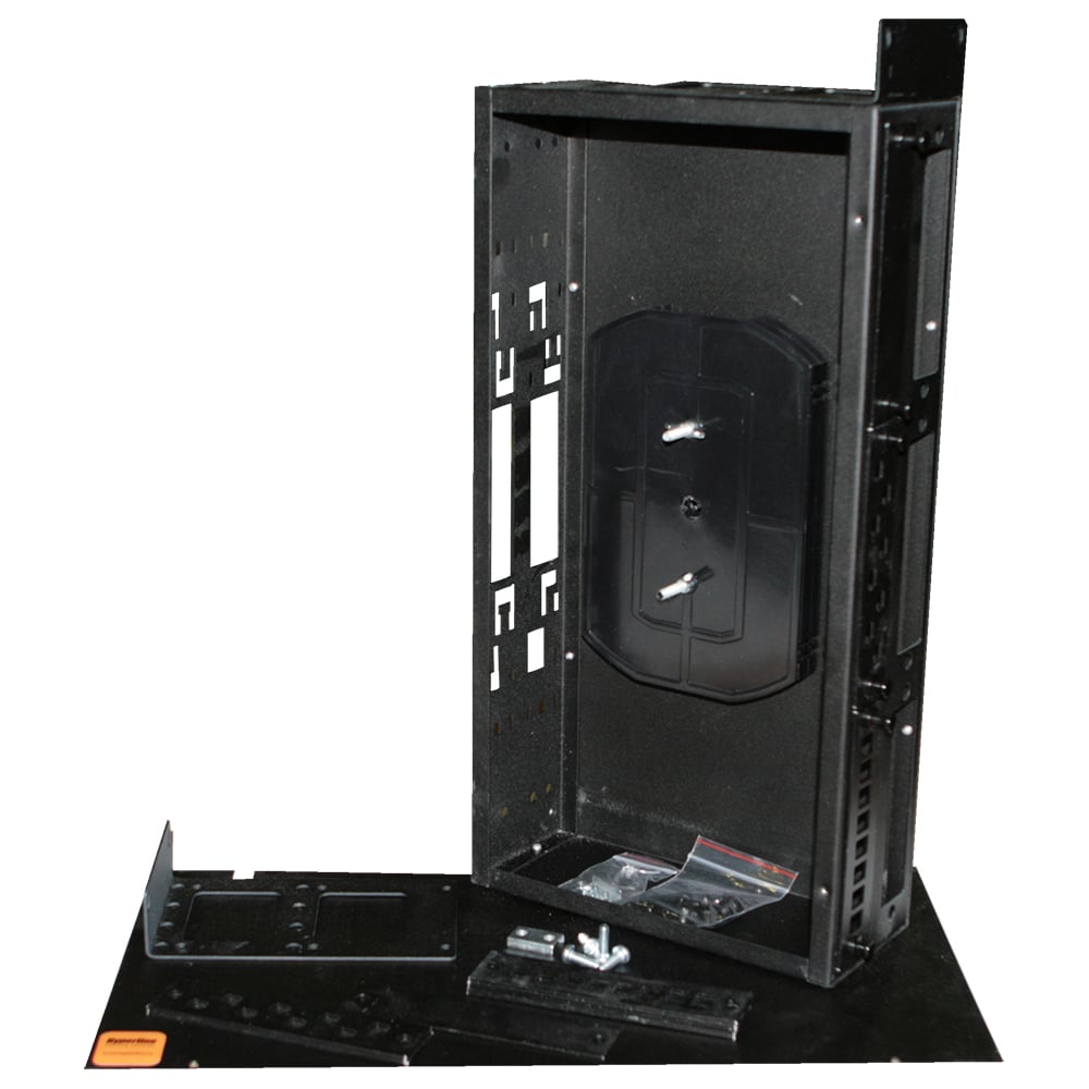 Универсальный оптический бокс Hyperline FO-19R-2U-6xSLT-W140H42-48UN-BK ...