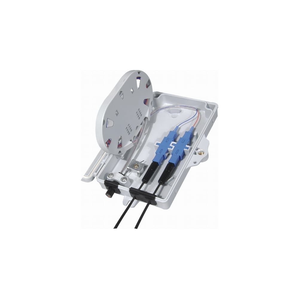 Настенный оптический бокс Hyperline FO-WBI-2A-GY 2 порта (SC, duplex LC ...