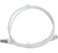 Патч-корд LANMASTER RJ45-RJ45, 4 пары, FTP, категория 5е, 1 м, белый. LSZH, LAN-PC45/S5E-1.0-WH