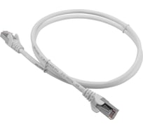 Патч-корд LANMASTER RJ45-RJ45, 4 пары, FTP, категория 5е, 1 м, белый. LSZH, LAN-PC45/S5E-1.0-WH