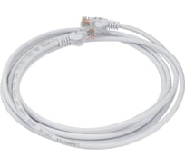 Патч-корд LANMASTER RJ45-RJ45, 4 пары, UTP, категория 5е, 3 м, белый, LSZH, LAN-PC45/U5E-3.0-WH