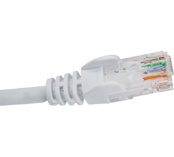 Патч-корд LANMASTER RJ45-RJ45, 4 пары, UTP, категория 5е, 3 м, белый, LSZH, LAN-PC45/U5E-3.0-WH