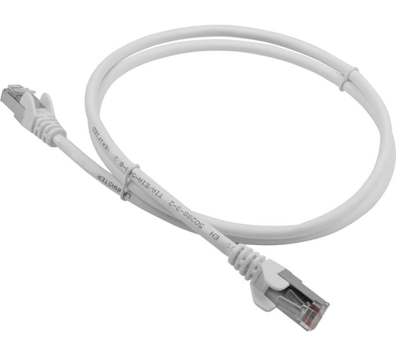 Патч-корд LANMASTER RJ45-RJ45, 4 пары, FTP, категория 5е, 1.5 м, белый, LSZH, LAN-PC45/S5E-1.5-WH 1