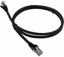 Патч-корд LANMASTER RJ45-RJ45, 4 пары, FTP, категория 5е, 1 м, черный, LSZH, LAN-PC45/S5E-1.0-BK