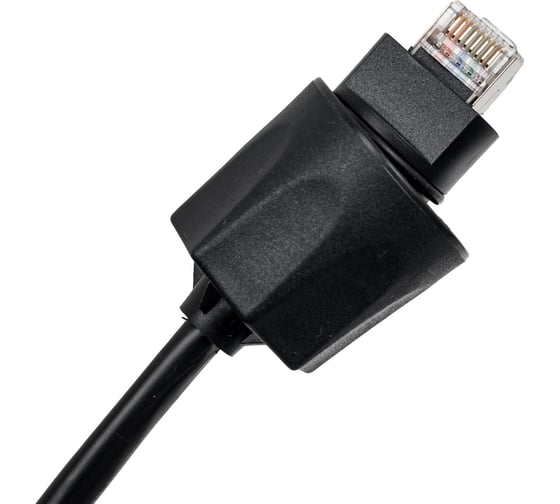 Индустриальный патч-корд LANMASTER RJ45-RJ45 4 пары FTP категория 5е 5м черный, LAN-S45-45-5.0-WP
