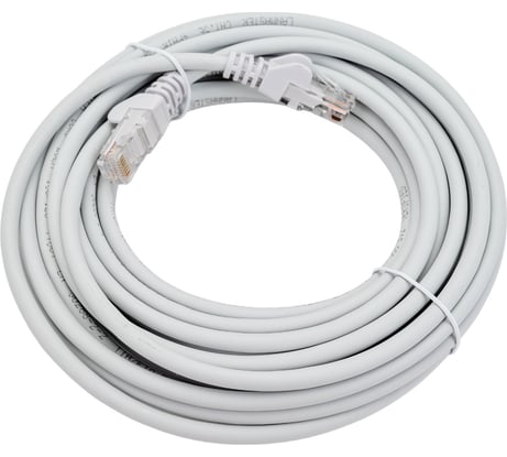 Патч-корд LANMASTER RJ45-RJ45, 4 пары, UTP, категория 5е, 7 м, серый, LSZH, LAN-PC45/U5E-7.0-GY