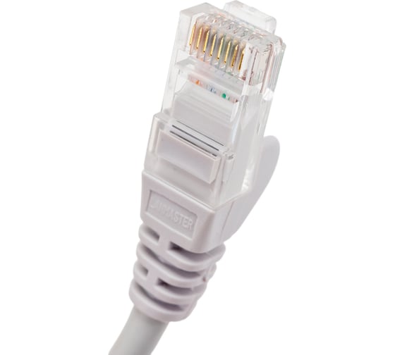 Патч-корд LANMASTER RJ45-RJ45, 4 пары, UTP, категория 5е, 7 м, серый, LSZH, LAN-PC45/U5E-7.0-GY