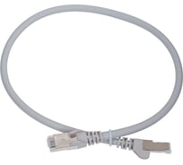 Патч-корд LANMASTER RJ45-RJ45, 4 пары, FTP, категория 6A, 0.5 м, серый, LSZH, LAN-PC45/S6A-0.5-GY