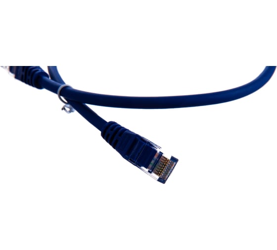 Патч-корд LANMASTER RJ45-RJ45, 4 пары, UTP, категория 5е, 0.5 м, синий, LSZH, LAN-PC45/U5E-0.5-BL