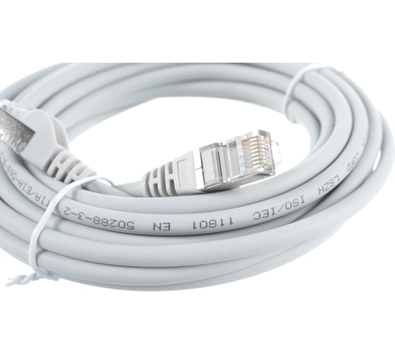 Патч-корд LANMASTER RJ45-RJ45, 4 пары, FTP, категория 5е, 5 м, серый, LSZH, LAN-PC45/S5E-5.0-GY