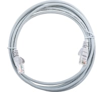 Патч-корд LANMASTER RJ45-RJ45, 4 пары, UTP, категория 5е, 2 м, серый, LSZH, LAN-PC45/U5E-2.0-GY