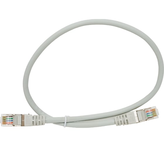 Патч-корд LANMASTER RJ45-RJ45, 4 пары, FTP, категория 5е, 0.5 м, серый, LSZH, LAN-PC45/S5E-0.5-GY